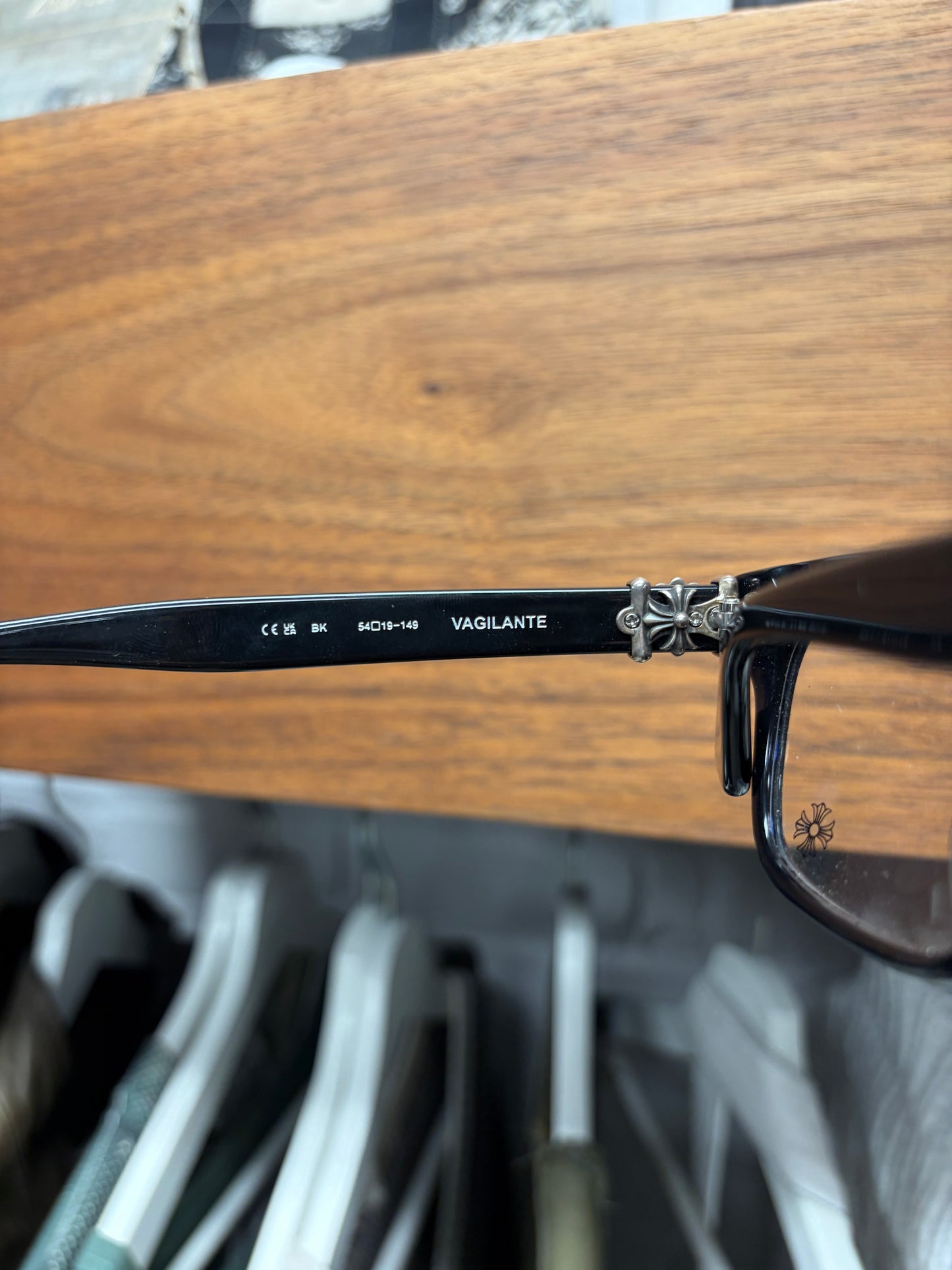 Chrome Hearts ‘Vagilante’ Plus Cross Matte Black/Silver Glasses