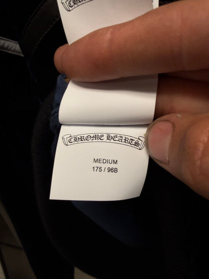 Chrome Hearts Velour/Leather Tracksuit Zip-Up Jacket