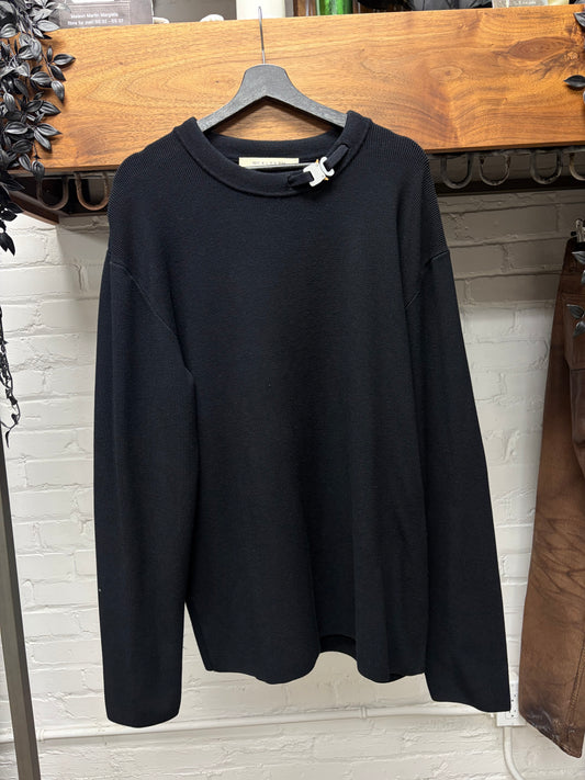 1017 Alyx 9SM ‘Roller Buckle’ Black Heavyweight Knit Sweater