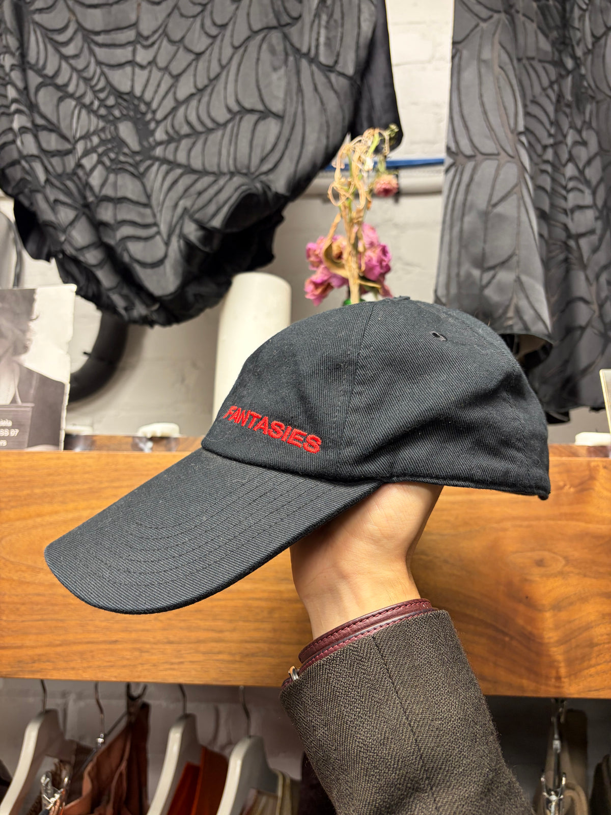 AW2017 Vetements ‘Sexual Fantasies’ Black Strap-Back Baseball Cap