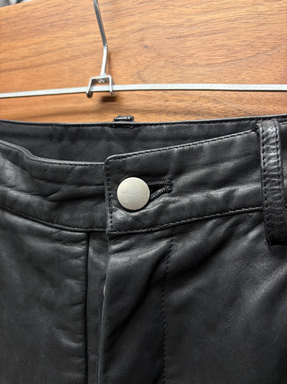 SS2023 Rick Owens ‘Edfu’ Mainline Leather ‘Bolans’ Banana Flared Leg Pants