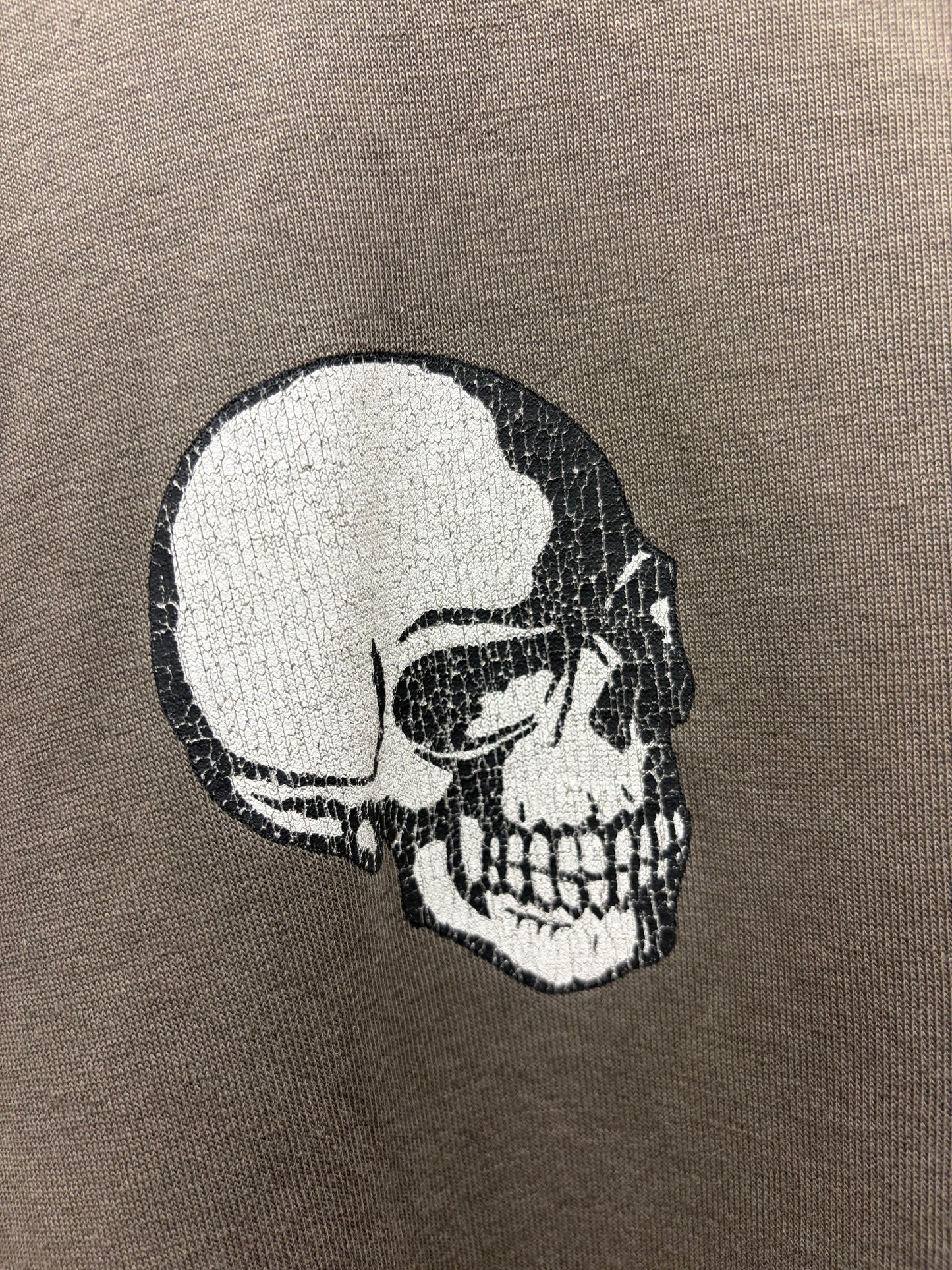OG Number Nine Double Skull ‘The Clash’ Faded Brown Graphic T-Shirt