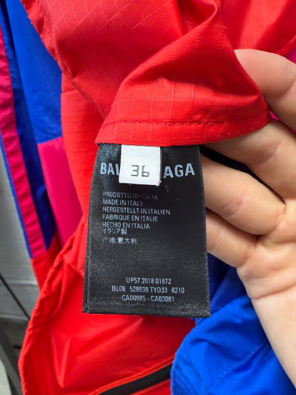 2018 Balenciaga Ripstop Colorblocked Windbreaker Jacket