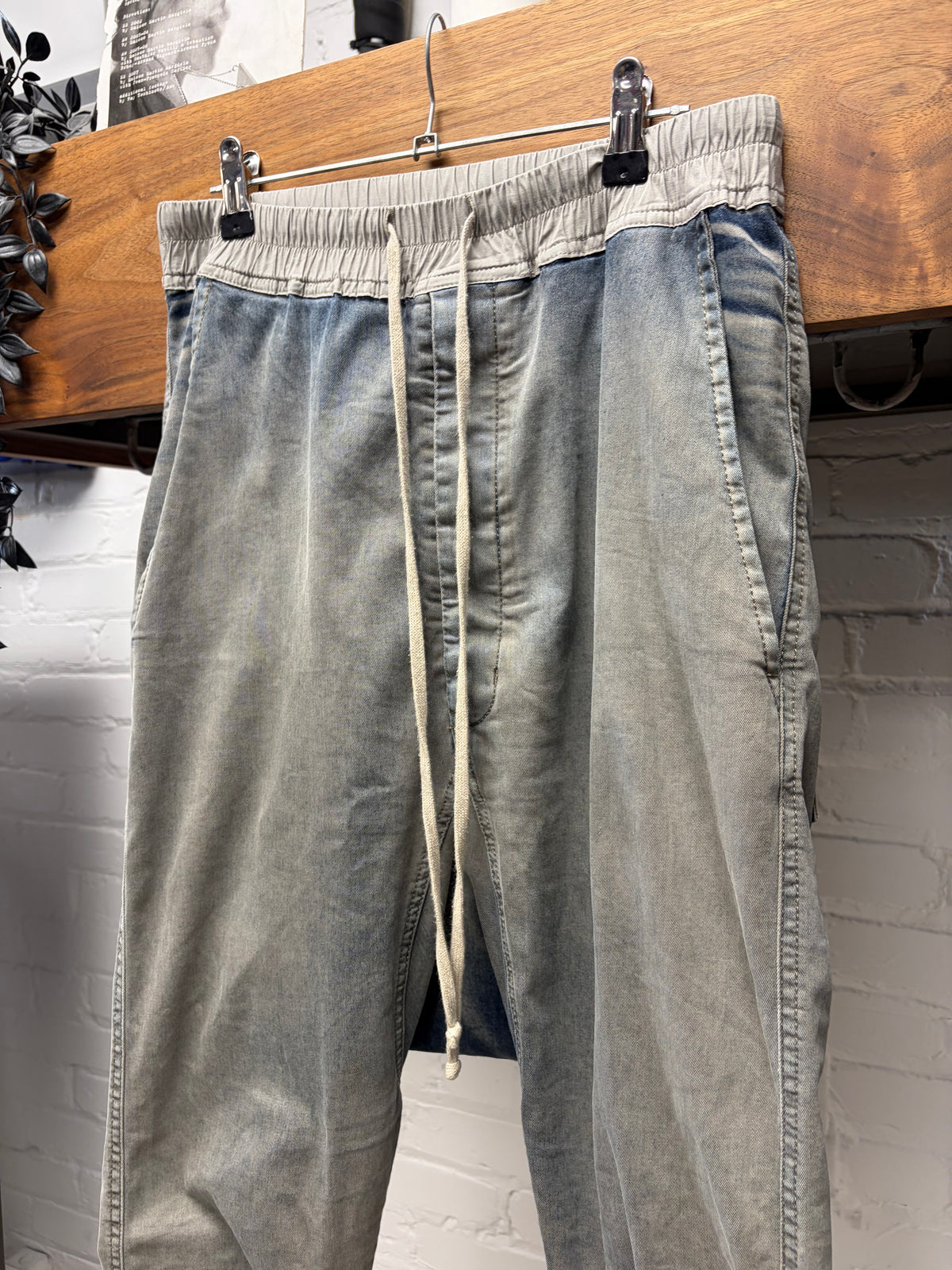 2016 Rick Owens ‘Hustler’ Drop Crotch Drawstring Pants