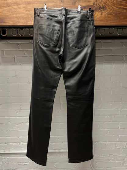 Early 2000s Helmut Lang Brown Lambskin Leather Trousers