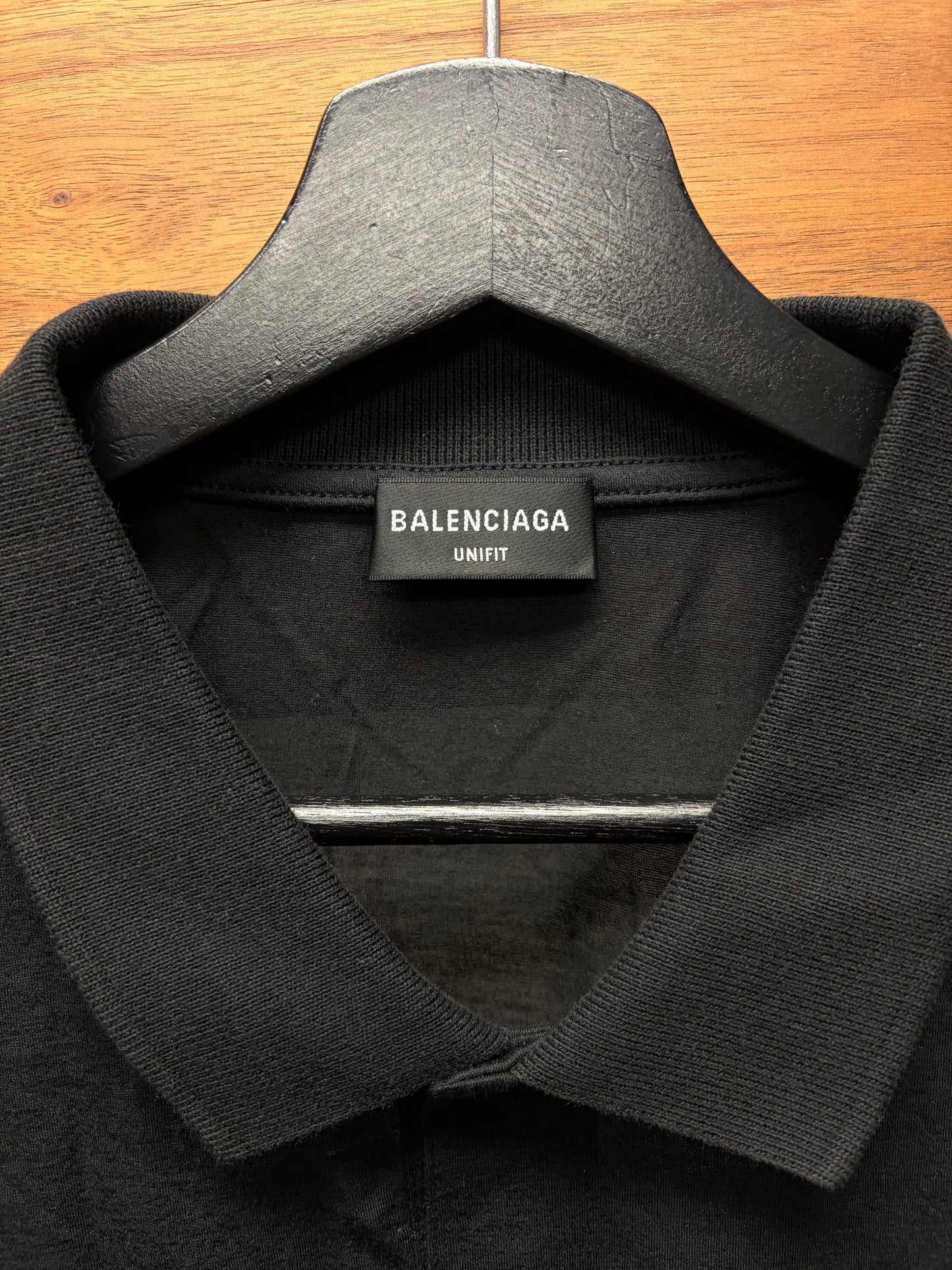 SS2023 Balenciaga ‘3B Sports Icon’ Logo Black Long Sleeve Polo