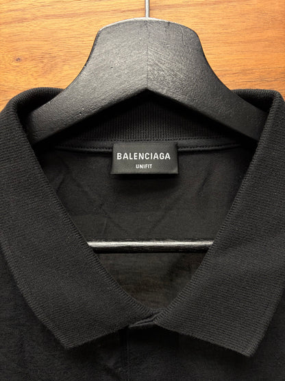 SS2023 Balenciaga ‘3B Sports Icon’ Logo Black Long Sleeve Polo