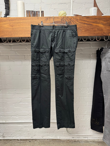 SS2007 Dolce & Gabbana Multi-Pocket Military Cargo Trousers