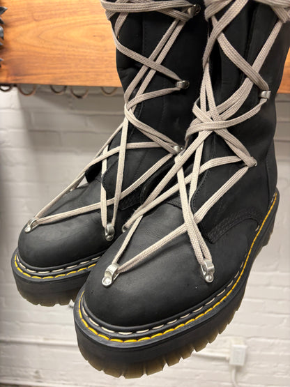 Rick Owens x Doc Martens ‘B160’ Quad Sole ‘Pentalace’ Leather Boots