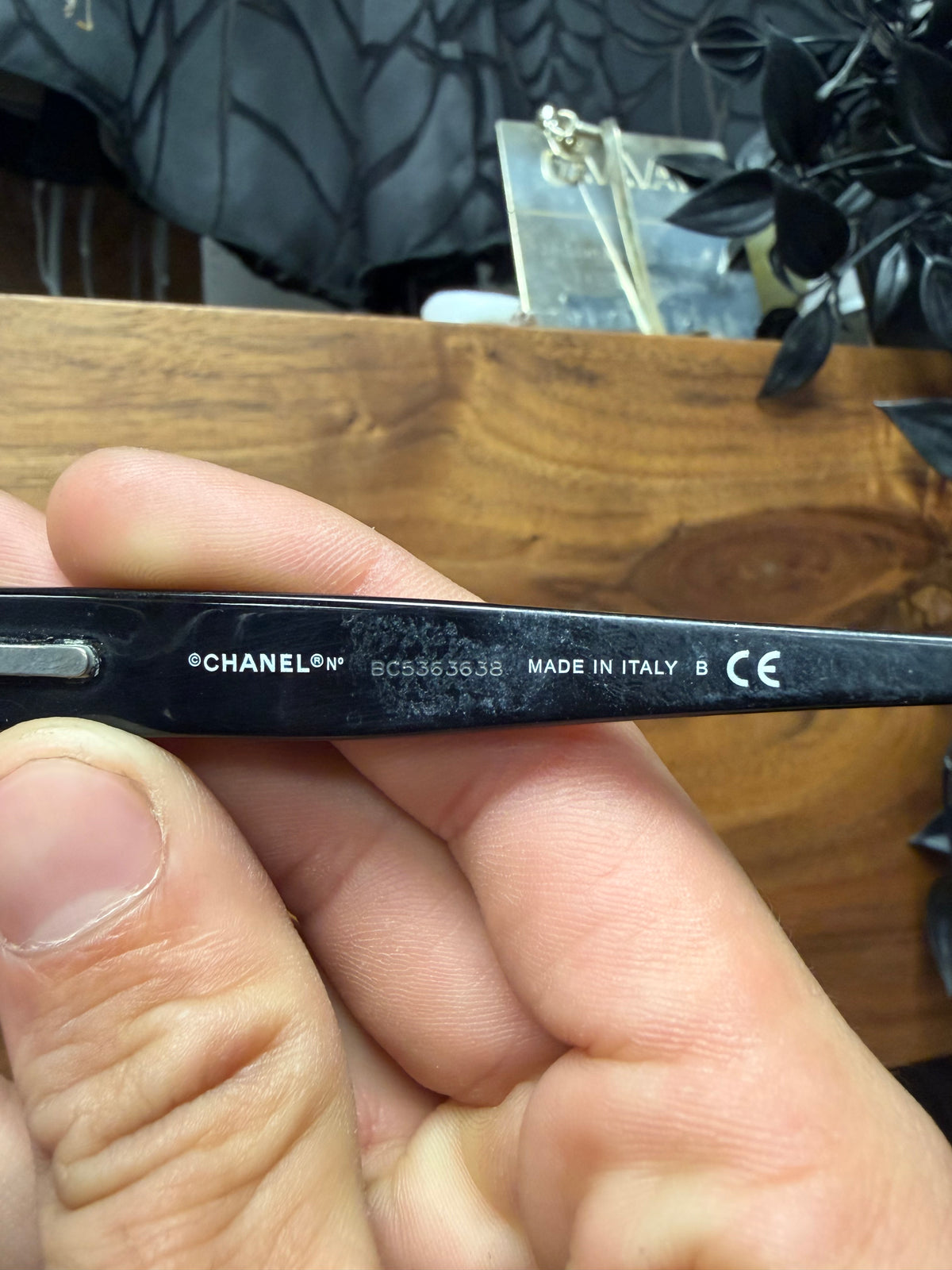 Chanel ‘C.501’ Black Quilted CC Logo Prescription Glasses Frames
