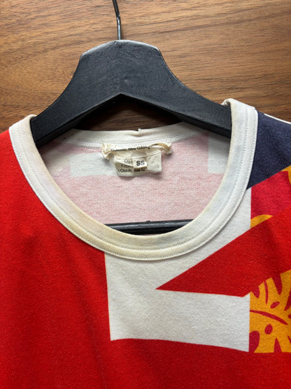 Comme Des Garçons ‘Floral Union Jack’ White Graphic T-Shirt