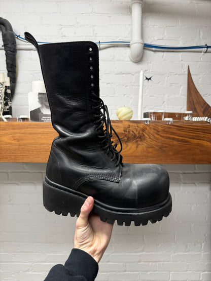 AW2024 Balenciaga Runway Leather ‘Stomper’ High Cut Combat Boots