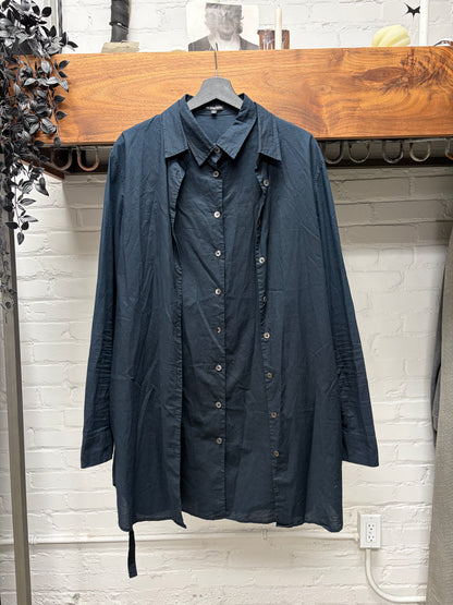 Ann Demeulemeester Double Layered ‘Bondage Strap’ Button Up Shirt