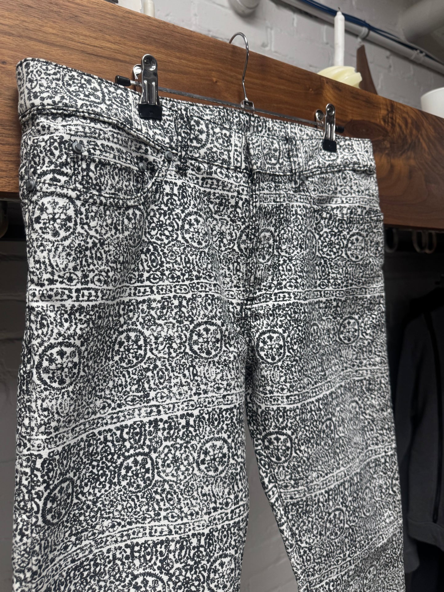 2013 Balenciaga ‘Tapestry’ Full Print Black/White Denim