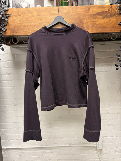 Helmut Lang ‘Vienna’ Layered Long Sleeve Top with Arm Cutouts