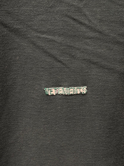 AW2019 Vetements ‘Care Label’ Inside Out Oversized Green T-Shirt