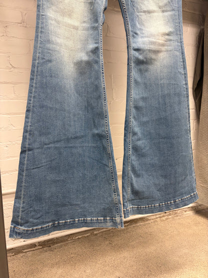 Rick Owens ‘Bolans’ Blue Flared Leg Denim