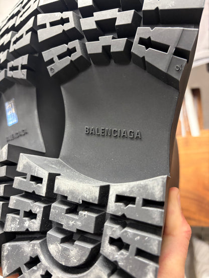 Balenciaga ‘Trooper’ Black Square Toe Combat Boots
