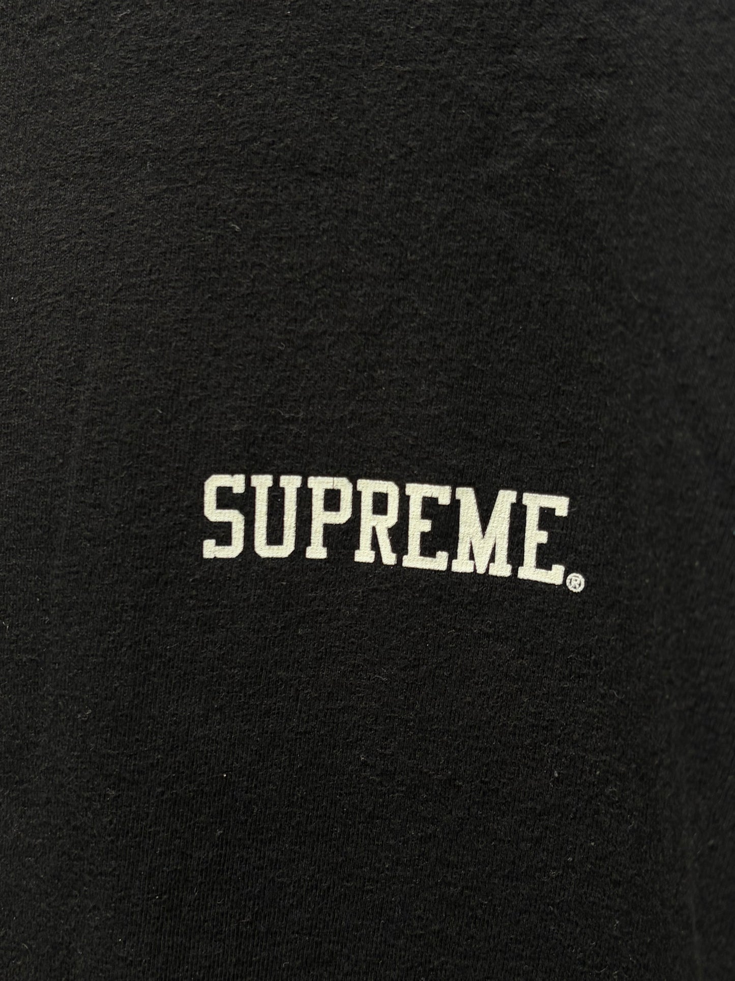 AW2014 Supreme x Ruff Ryders Black/Silver Logo T-Shirt