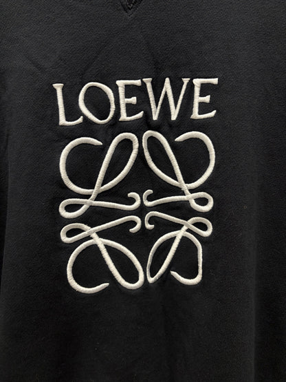 Loewe ‘Anagram’ Embroidered Logo Black Sweatshirt