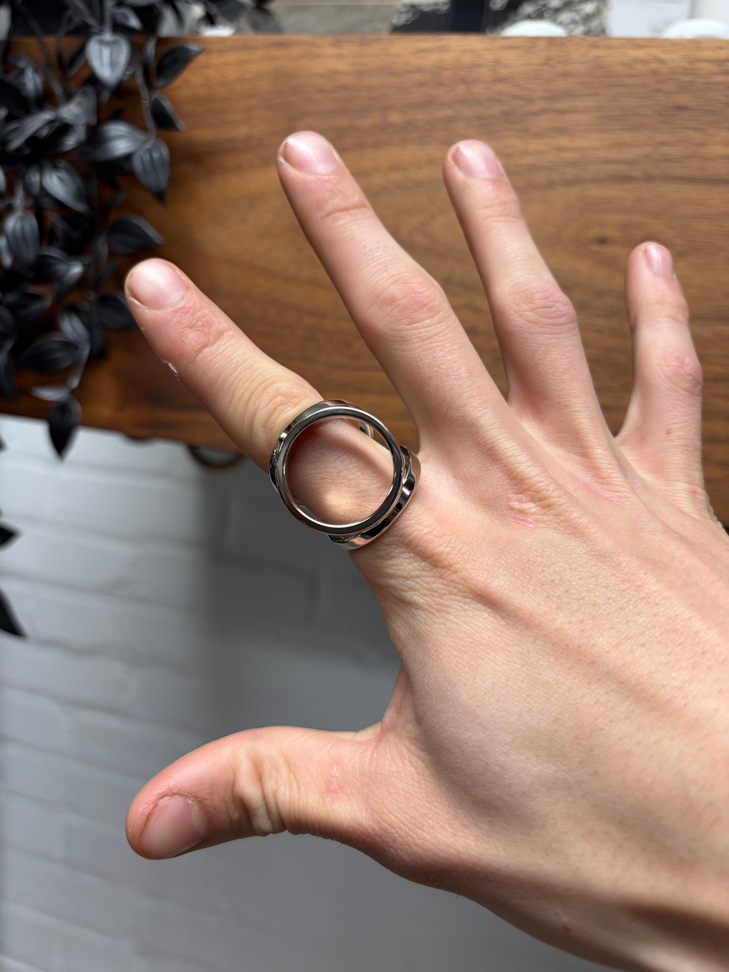 Hermes Palladium Plated Mini Trio ‘Twilly’ Ring