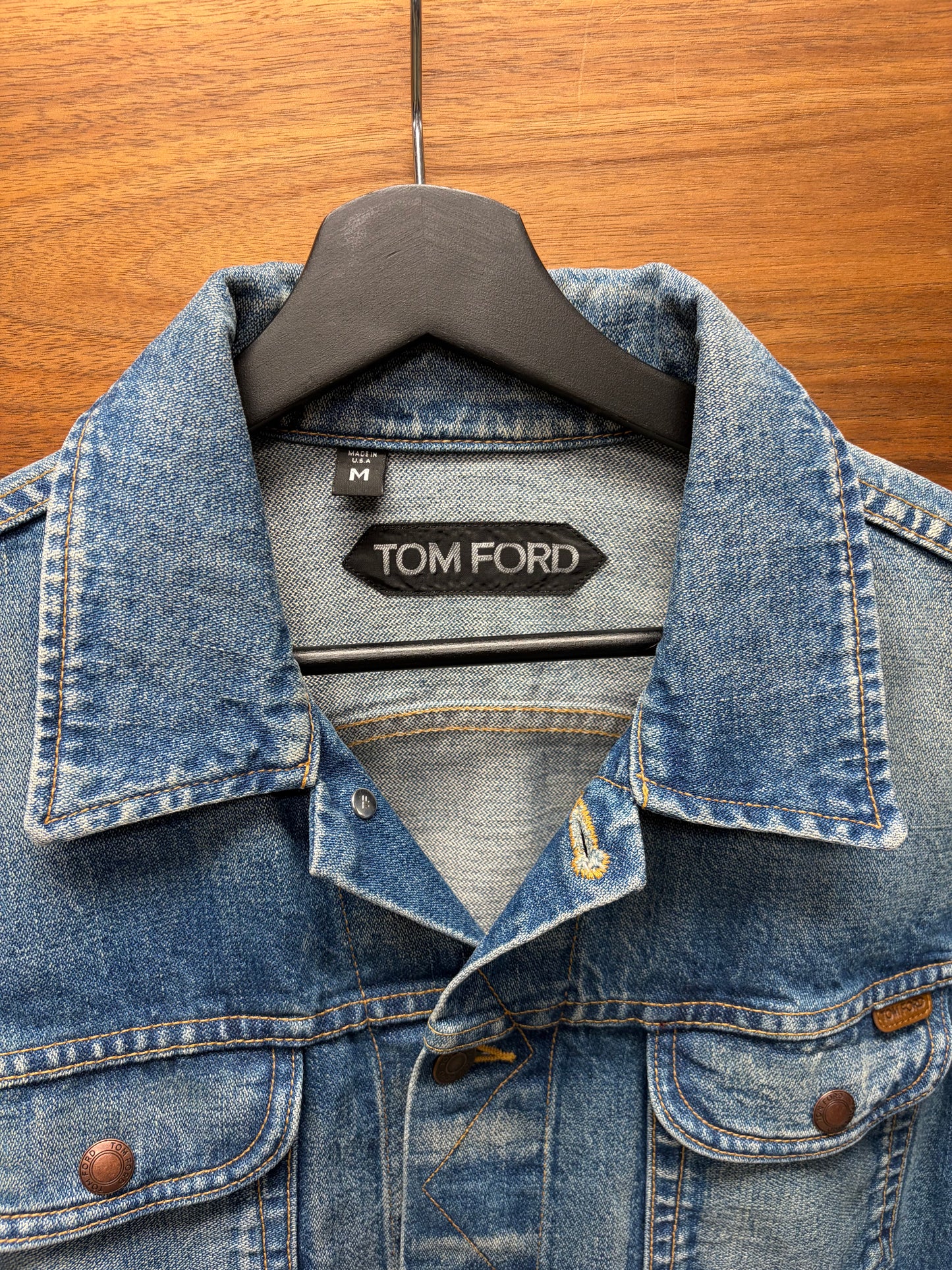 Tom Ford ‘Vintage Wash’ Blue Denim Trucker Jacket