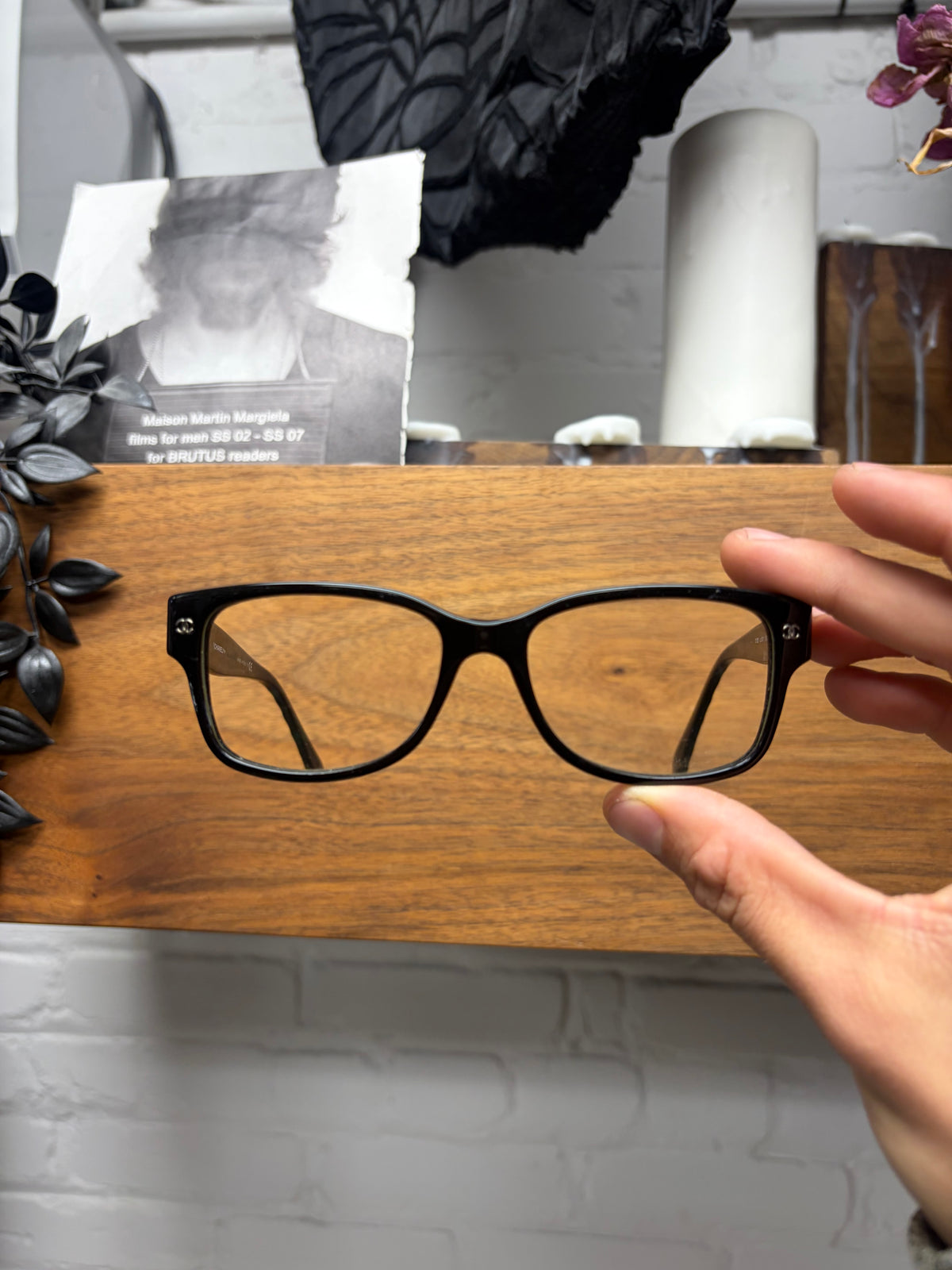 Chanel ‘C.501’ Black Quilted CC Logo Prescription Glasses Frames