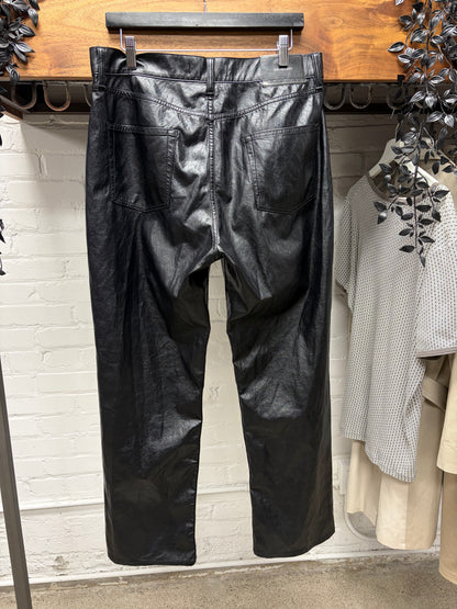 Our Legacy ‘Formal Moto Cut’ Waxed Black Faux Leather Pants