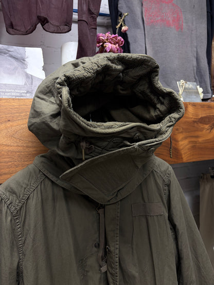 GOA Military Inspired Hooded Fishtail Parka with Shearling Liner