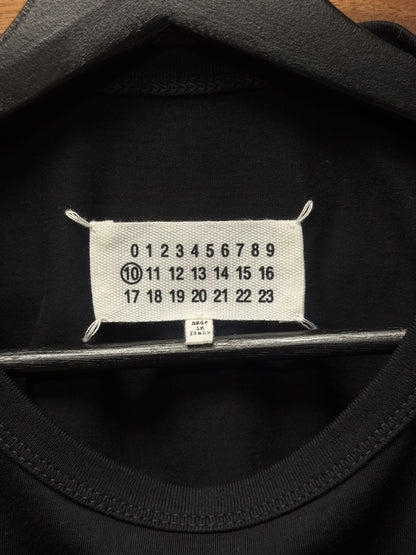 Maison Margiela Embroidered Logo Black Cotton T-Shirt