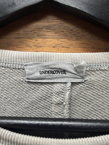 2012 Undercover ‘Think Deeper’ Grey Crude Graphic Sweatshirt