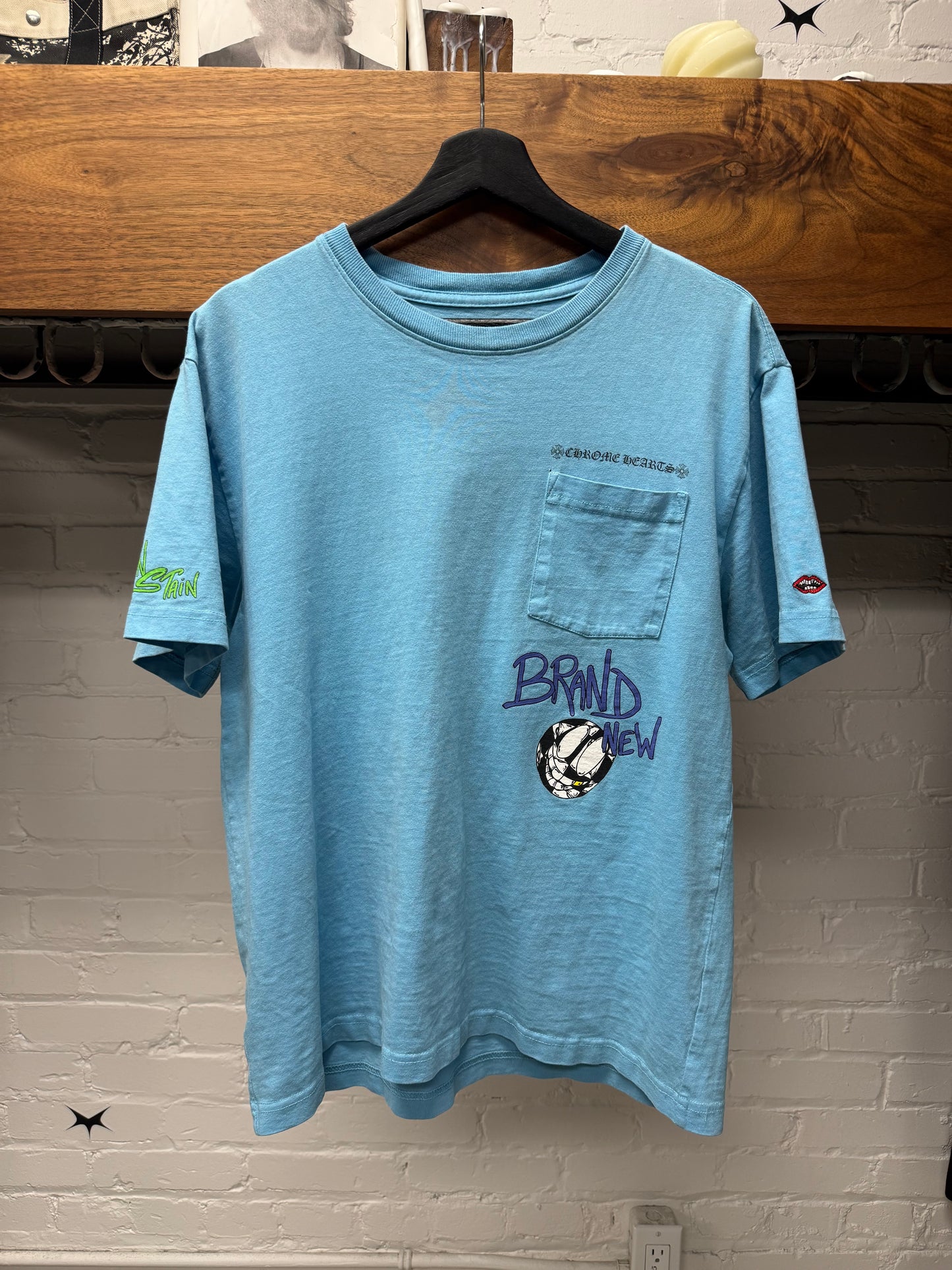 Chrome Hearts x Matty Boy ‘Brain Stain’ Blue Short Sleeve Graphic T-Shirt