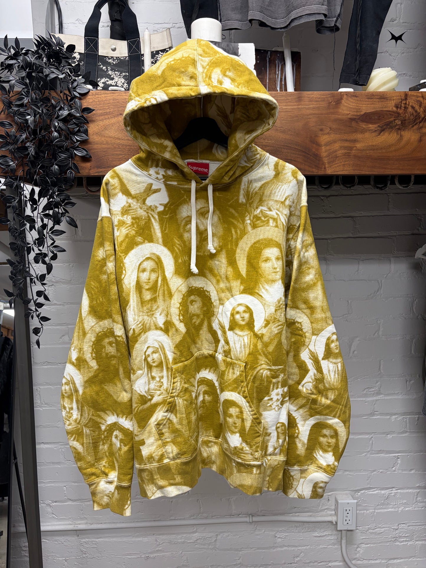 Supreme ‘Jesus & Mary’ Gold/White Hoodie