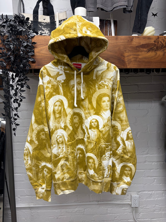 Supreme ‘Jesus & Mary’ Gold/White Hoodie