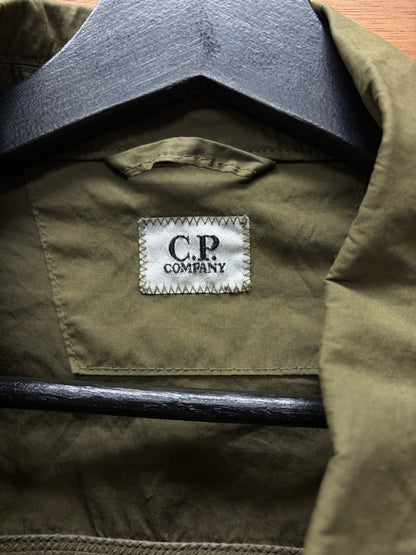 C.P. Company Military Green Cotton Zip-Up Field Jacket