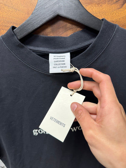 Vetements ‘God is a Woman’ Black Slogan T-Shirt