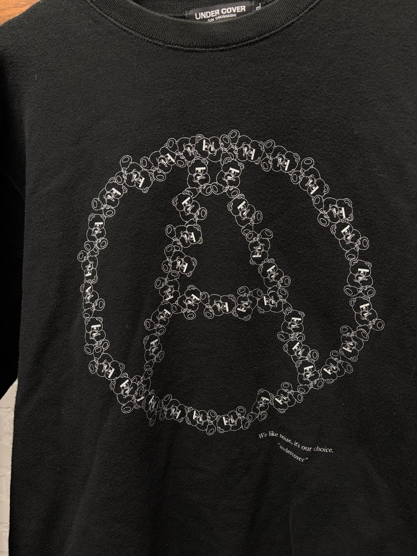 Undercover ‘Anarchy’ Skoloct Bear Pointallism Black Logo Sweatshirt