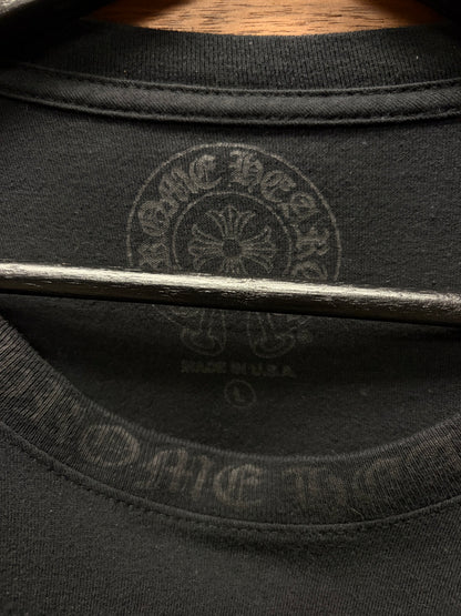 Chrome Hearts ‘Script Logo’ Black On Black Long Sleeve Shirt