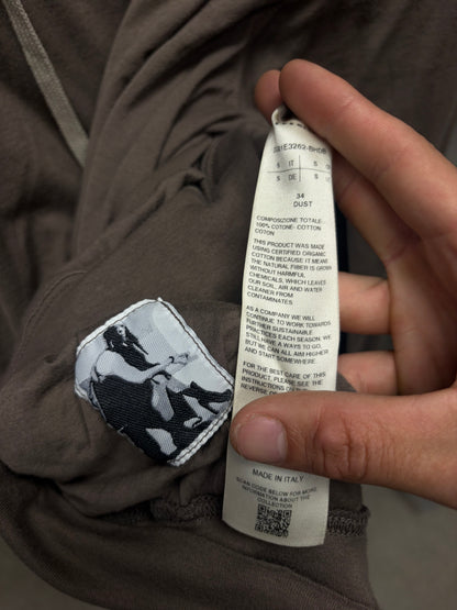 Rick Owens DRKSHDW Lightweight ‘Double Layer’  Dust Brown Drawstring Hoodie