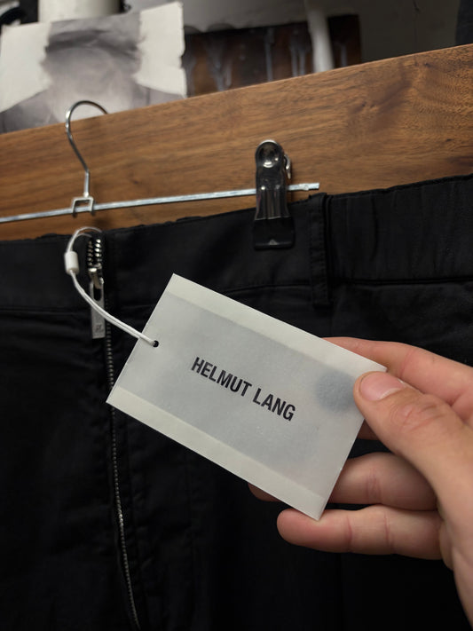 Helmut Lang Wide Leg Black ‘Front Zip’ Pants