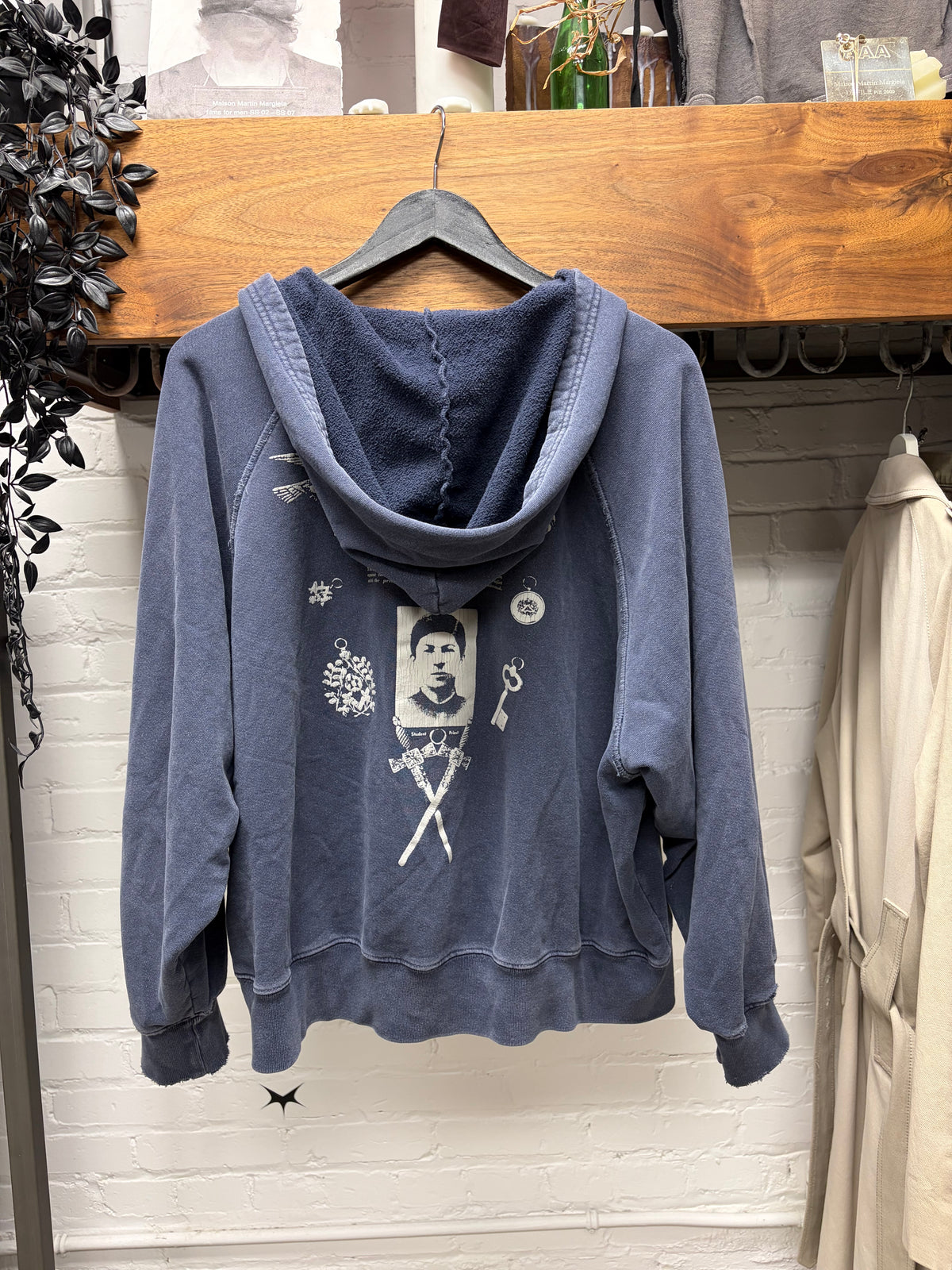 Enfants Riches Déprimés ‘Soso’ Blue Raglan Sleeve ‘Afterhood’ Pullover Hoodie