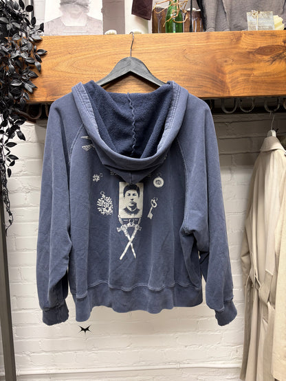 Enfants Riches Déprimés ‘Soso’ Blue Raglan Sleeve ‘Afterhood’ Pullover Hoodie