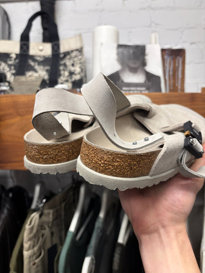Dior x Birkenstock ‘Tokio’ Roller Buckle Suede Boston Mules