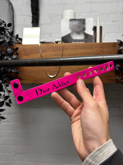 2000s Dior ‘Dior Addict’ Hot Pink Snap Bracelet