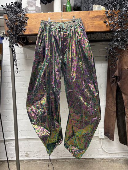 AW2024 Julius ‘Coated Cotton Taffeta’ Oil Spill J-Cut Pants