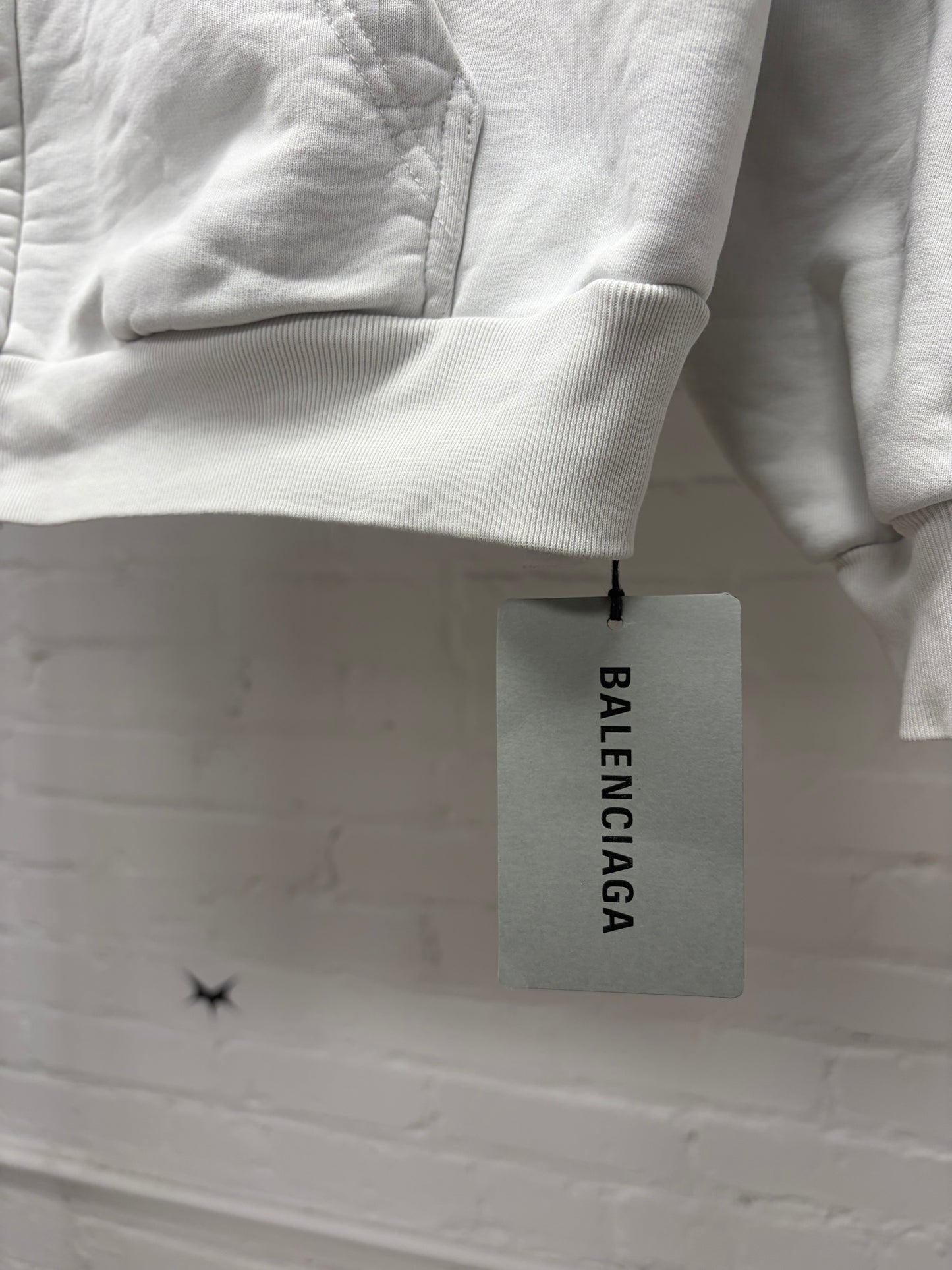 SS2024 Balenciaga ‘ Loop Sports Icon Logo’ Heavy Cotton Zip-Up Hoodie