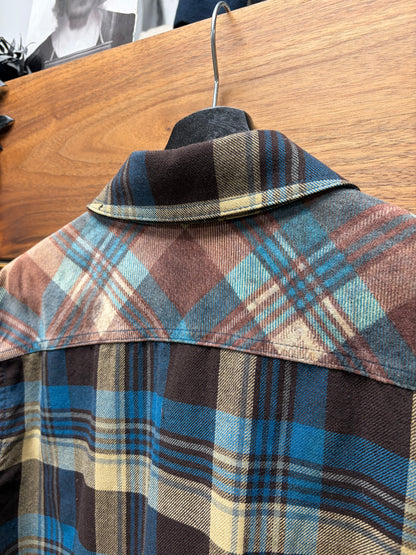 Isamu Katayama Backlash ‘Pigskin Suede’ Printed Plaid Western Flannel