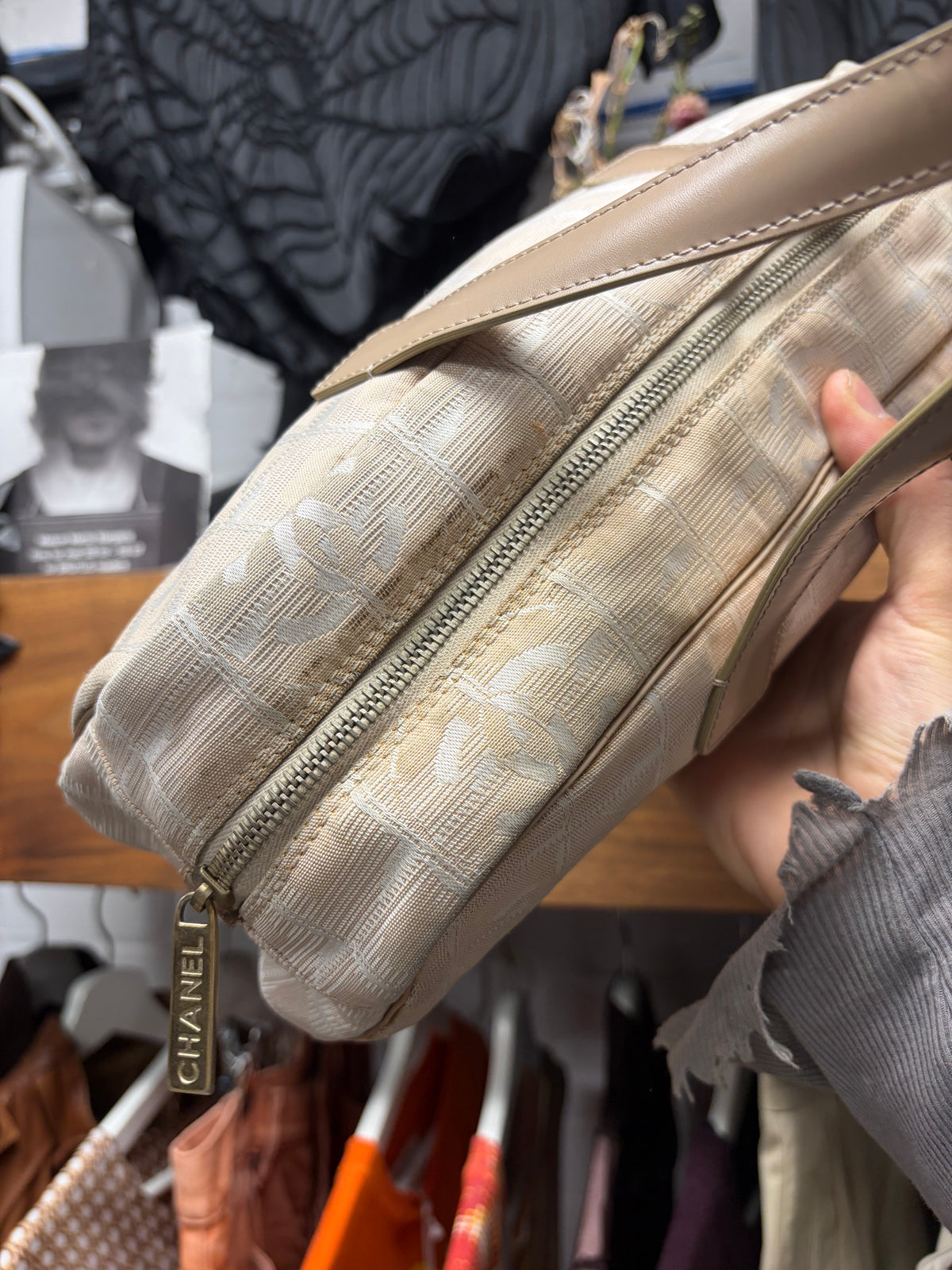 2003 Chanel ‘Travel Ligne’ Mini Tan Bowling Bag