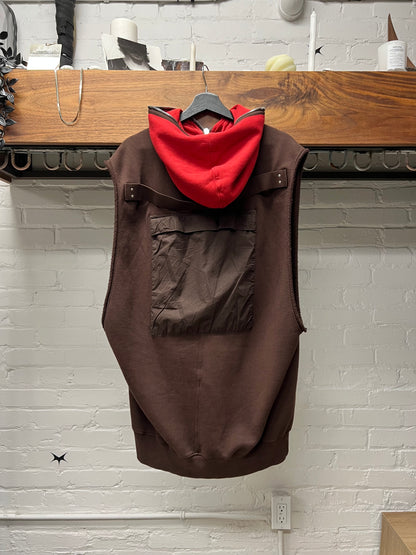 Rick Owens Sleeveless ‘Gimp’ Full-Zip Hoodie