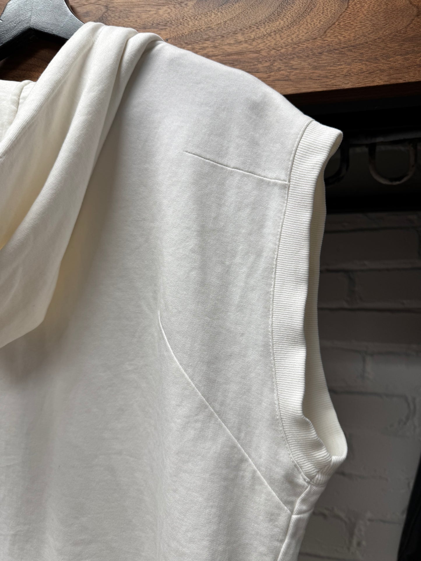 Dior Homme White ‘Bee Emblem’  Sleeveless Zip-Up Hoodie